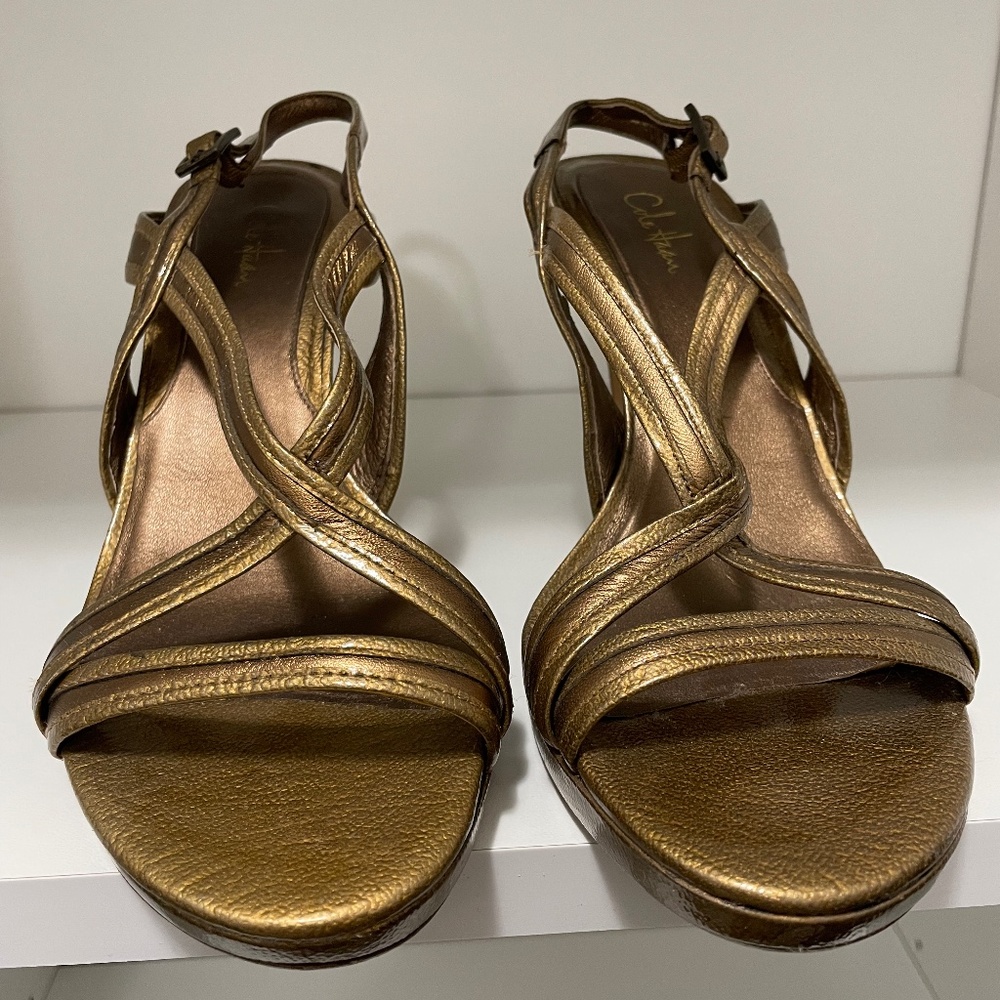 Cole Haan bronze heels size 7